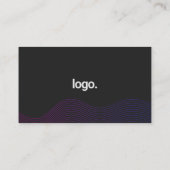 Black Modern Wave Gradient Scannable Qrcode Visitenkarte (Rückseite)