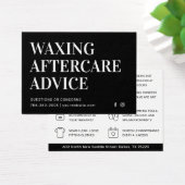 Black Modern Waxing Aftercare Card Hair Removal (Schreibtisch)