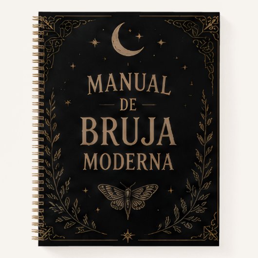 Black Modern Witch's Notebook/Manual Notizblock (Vorderseite)
