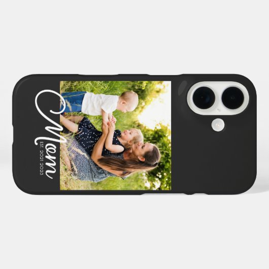 Black Mom Established Script Photo Case-Mate Case-Mate iPhone Hülle (Rückseite (Horizontal))