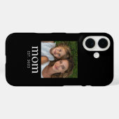 Black Mom Established Script Photo  Case-Mate iPhone Hülle (Rückseite (Horizontal))