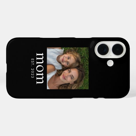 Black Mom Established Script Photo  Case-Mate iPhone Hülle (Rückseite (Horizontal))