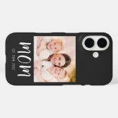 Black Mom Established Script Photo Case-Mate iPhone Hülle (Rückseite (Horizontal))