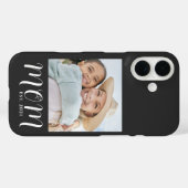 Black Mom Established Script Photo Case-Mate iPhone Hülle (Rückseite (Horizontal))