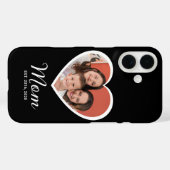 Black Mom Established Script Photo Case-Mate iPhone Hülle (Rückseite (Horizontal))