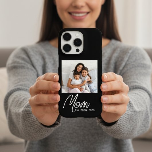 Black Mom Established Script Photo Case-Mate  iPhone Hülle