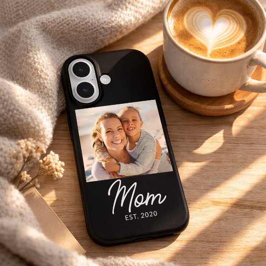 Black Mom Established Script Photo Case-Mate iPhone Hülle