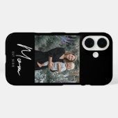 Black Mom Established Script Photo Case-Mate iPhone Hülle (Rückseite (Horizontal))