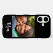 Black Mom Established Script Photo Case-Mate iPhone Hülle (Rückseite (Horizontal))