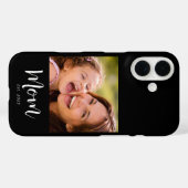 Black Mom Established Script Photo Case-Mate iPhone Hülle (Rückseite (Horizontal))