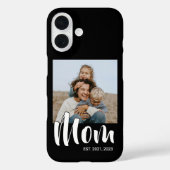 Black Mom Established Script Photo Case-Mate iPhone Hülle (Rückseite)