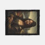 Black Mona Lisa African American Black History Mon Fleecedecke (Vorderseite (Horizontal))