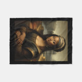 Black Mona Lisa African American Black History Mon Fleecedecke (Vorderseite (Horizontal))