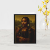 Black Mona Lisa Afro African American Melanin Blac Karte (Gelbe Blume)