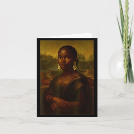 Black Mona Lisa Afro African Melanin Black History Karte (Vorderseite)