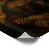 Black Mona Lisa Afro African Melanin Black History Poster (Ecke)