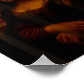 Black Mona Lisa Afro African Melanin Black History Poster (Ecke)