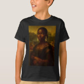 Black Mona Lisa Afro African Melanin Black History T-Shirt (Vorderseite)