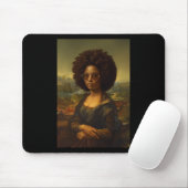 Black Mona Lisa Afro American Black History Mousepad (Mit Mouse)