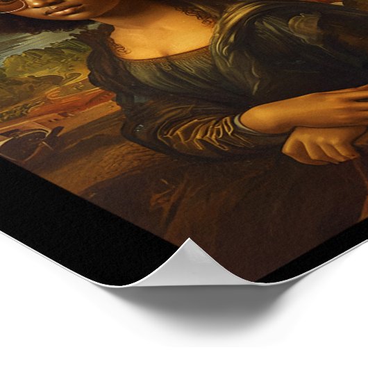 Black Mona Lisa Afro American Black History Poster (Ecke)