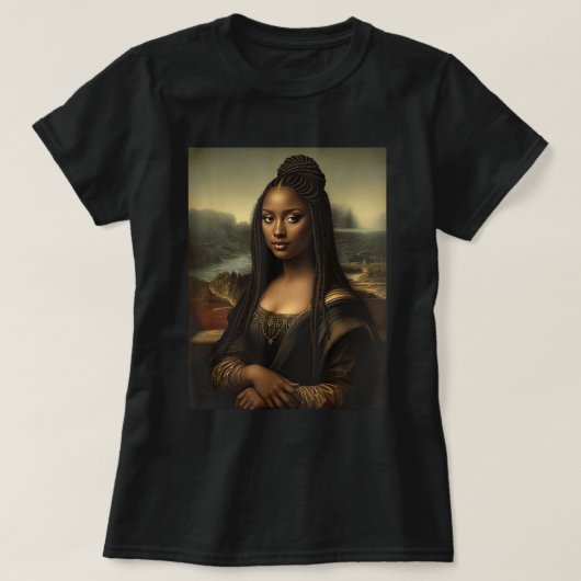 Black Mona Lisa Art Black History T-Shirt (Design vorne)