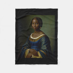 Black Mona Lisa Black History Month Frau Black He Fleecedecke