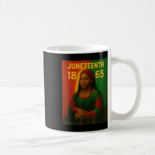 Black Mona Lisa Graphic Afro American June Kaffeetasse (Rechts)