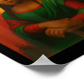 Black Mona Lisa Graphic Afro American June Poster (Ecke)