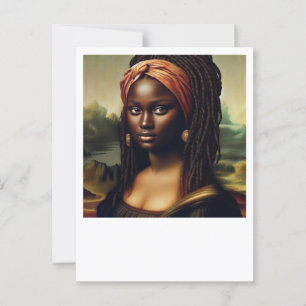 Black Mona Lisa Reimagined Art Print - afrozentris Postkarte