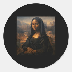 Black Mona Lisa Schwarze Geschichte Monat Juneteen Runder Aufkleber