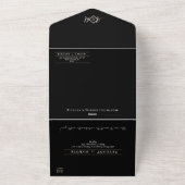 Black Monogram All in One Wedite Einladung (Außenbereich)