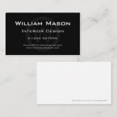 Black Monogram Circle - Berufliche Visitenkarte (Vorne/Hinten)