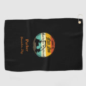 Black Monogram Golf Handtuch | Bachelor Weekend (Horizontal)