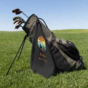 Black Monogram Golf Handtuch Bachelor Weekend