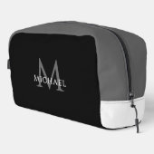 Black Monogram – Groomsman Golf Weekend Travel Waschbeutel (Rechte Ecke)