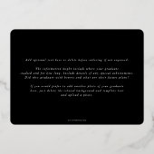 Black Monogram + Laurel Abschluss Ankündigung (Rückseite)