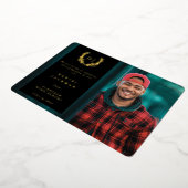 Black Monogram + Laurel Abschluss Ankündigung (Gedreht)