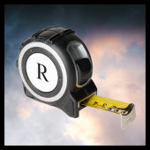 Black Monogram on White Handyman Gift Tool Maßband