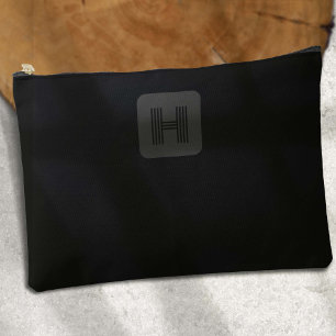 Black Monogram Simple Monogram Golf Zubehörtasche