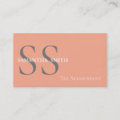 Black Monogram Tax Accountant Visitenkarte (Vorderseite)