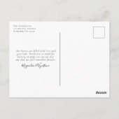 Black Monogram Wedding Foto Vielen Dank Postkarte (Rückseite)