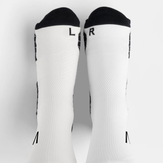 Black Monogram White Socks Socken (Oben)