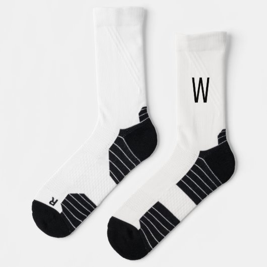 Black Monogram White Socks Socken (Links)