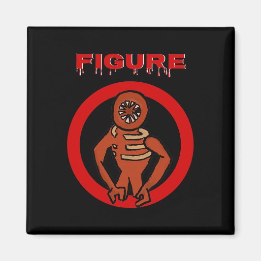 Black Monster Horror Game Dos Halloween Custome Magnet (Vorne)