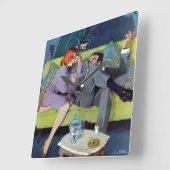 Black Montes letzte Raid Quadratische Wanduhr (Winkel)