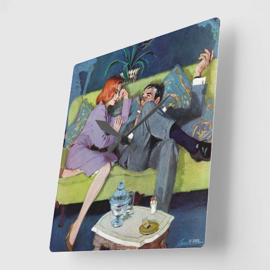 Black Montes letzte Raid Quadratische Wanduhr (Winkel)