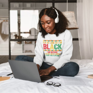 Black Month Typografie Sweatshirt