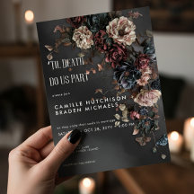 Black Moody Gothic Blume & Mist Wedding