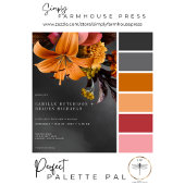 Black Moody Gothic Orange Lily Wedding Einladung