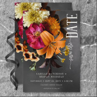 Black Moody Gothic Orange Lily Wedding